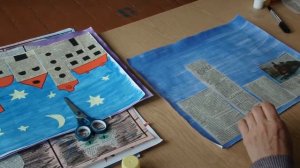 Мастер-класс "Аппликация из газеты. Город"