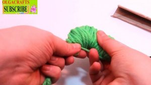 DIY crafts How to make Yarn Pom Poms Easiest Method. Secret to Make in 5 minutes with cardboard tub