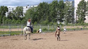 Первая тренировка на лошади