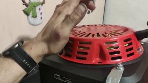 как установить ручной стартер на гибридный лодочный мотор.