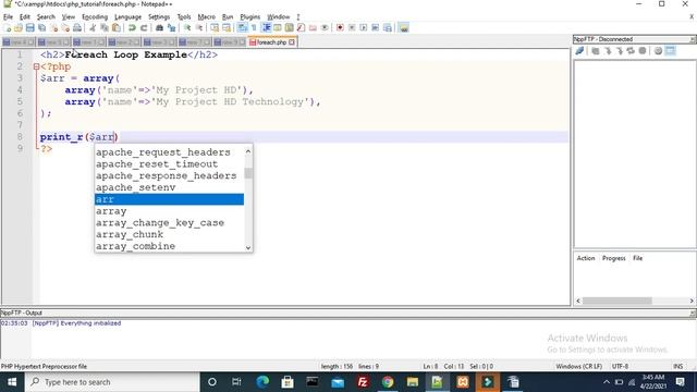 PHP Tutorial for Beginners to Advance Full Loop Control Structure foreach loop in PHP part 29 смотреть онлайн