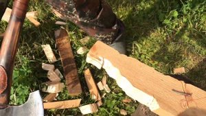 Топор ручной работы из СТАЛИ У8 КРАШ- ТЕСТ НА ПРОЧНОСТЬ