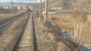 Электровоз ВЛ-10 с путеизмерительем. Вид из кабины машиниста