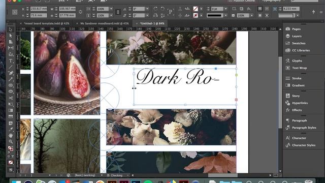 Moodboard tutorial InDesign