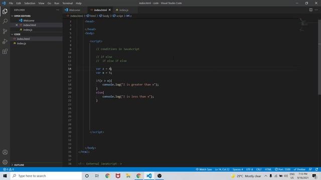 Conditions In JavaScript If Else | If else statement in JavaScript | JavaScript tutorial смотреть онлайн