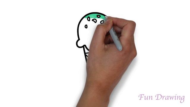 Как нарисовать МОРОЖЕНОЕ / мультик раскраска МОРОЖЕНОЕ для детей смотреть онлайн