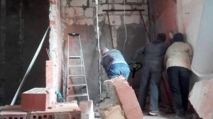 Перенос перегородки из газоблока