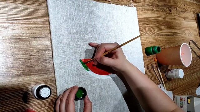 Роспись шоппера для начинающих. Рисуем на рогожке акрилом