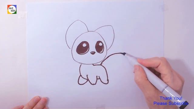 How to Draw a Baby Fox - Simple and Cute смотреть онлайн