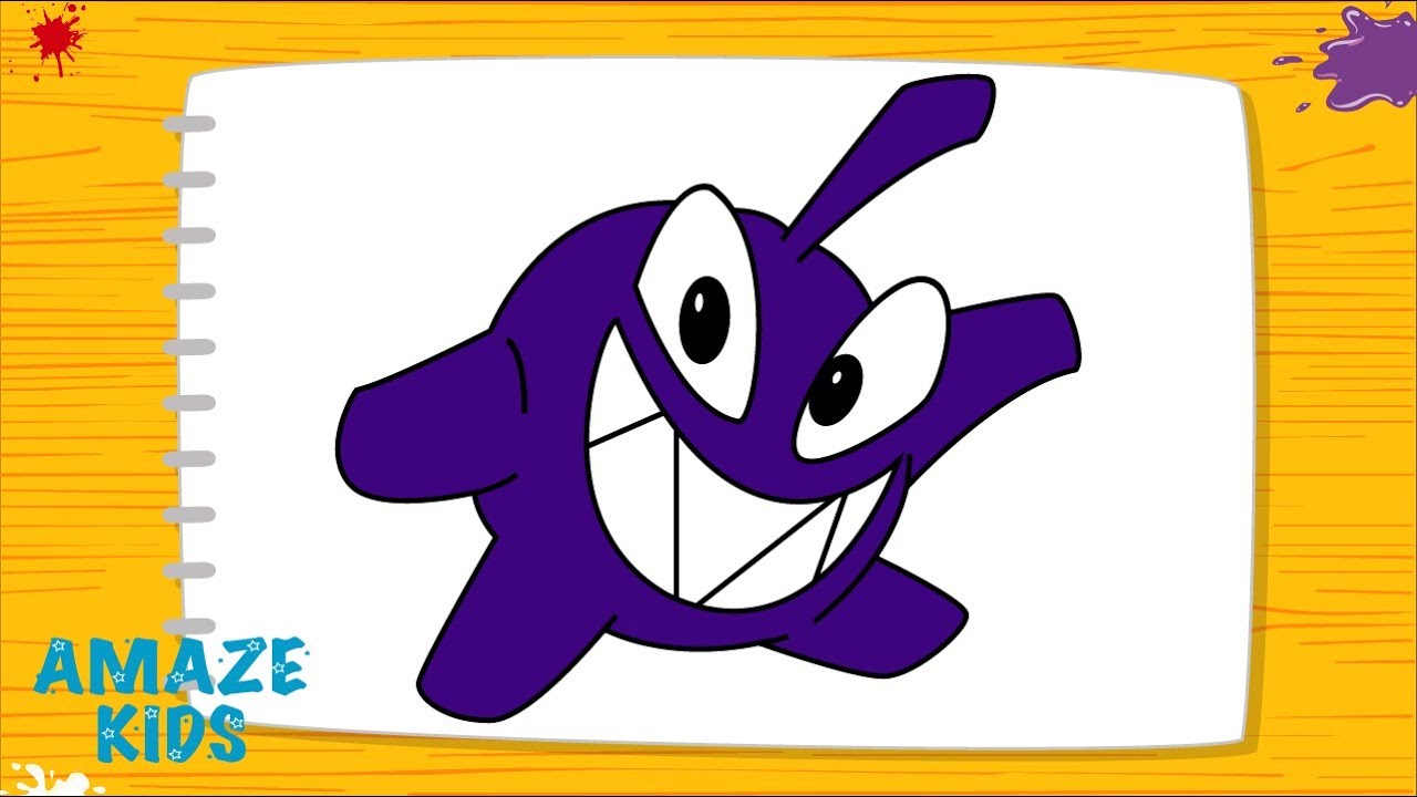 Как Нарисовать Няма Буу для Детей. Учимся рисовать героев Cut the Rope. Простые Рисунки Своими Рукам смотреть онлайн