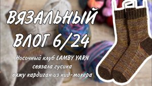 ВЯЗАЛЬНЫЙ ВЛОГ 6/24: носочный клуб от LAMBY YARN, связала гусика, летом вяжу из кид-мохера