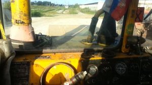 Звук двигателя V-12 ЯМЗ-240БМ под нагрузкой,   трактор К-701.