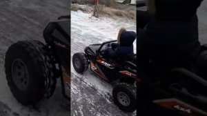 Детский электромобиль Buggy Баги М 4170, А707АА зимой