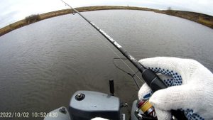 Осенний жор щуки.Выбрались со спиннингом в мороз.