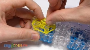 РОМАШКА из резинок Rainbow Loom Bands. Урок 469. Сплести РОМАШКУ из резинок.