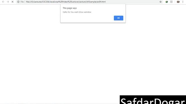 Alert Prompt and Confirm Box  in Javascript Lecture 14