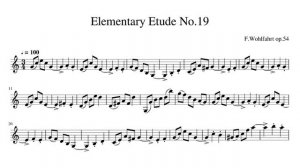 WOHLFAHRT op.54 - Etude No.19 - SLOW (80), MEDIUM (100), FASTER (120) - PLAY ALONG with MUSIC SHEET