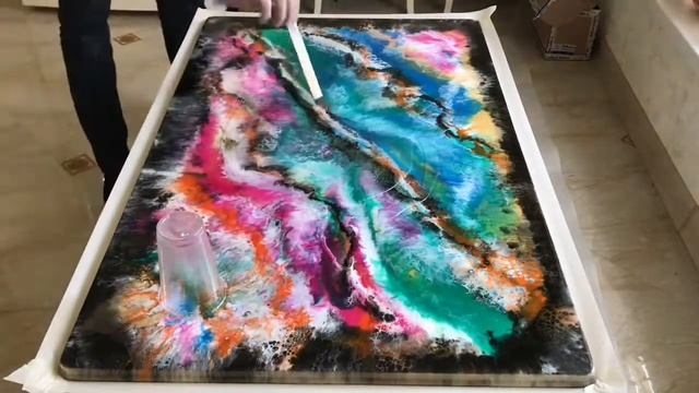 Журнальный стол. Эпоксидная смола. смотреть онлайн