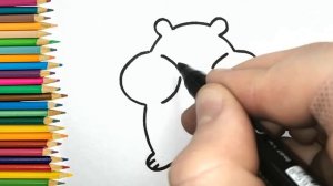 КАК нарисовать радостного ХОМЯЧКА / Рисунки для срисовки