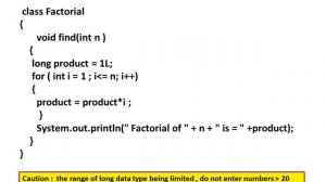 Finding Factorial Of A Given Number in BlueJ and Java  Lesson 5