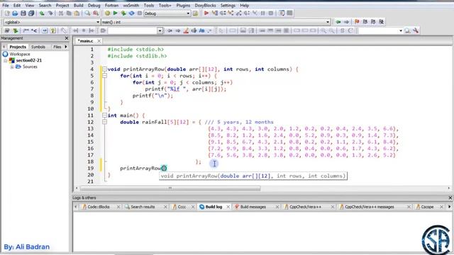 C - Program to print Sum of individual Rows and Columns of a Matrix - Example of 2D Array - ???✅✅✅✅