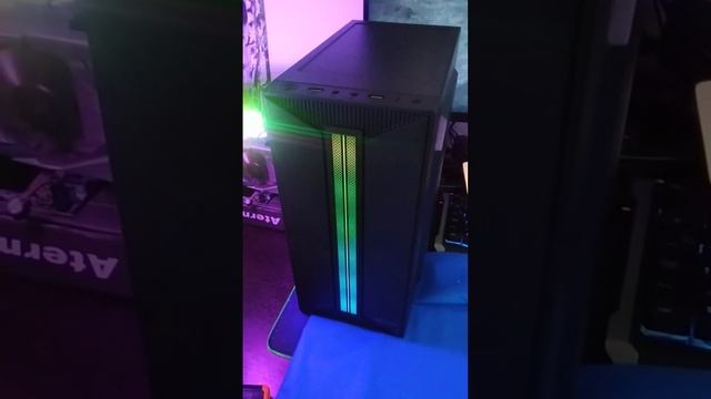 Корпус "Ginzzu B350 RGB лента", работа подсветки.