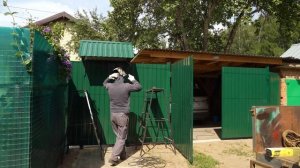 Установка козырька на калитку