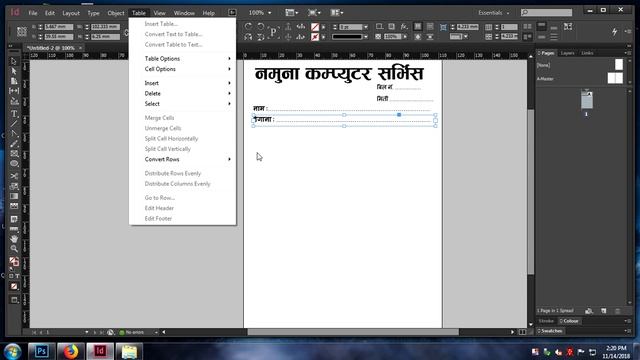How to design bill pad in Adobe indesign смотреть онлайн