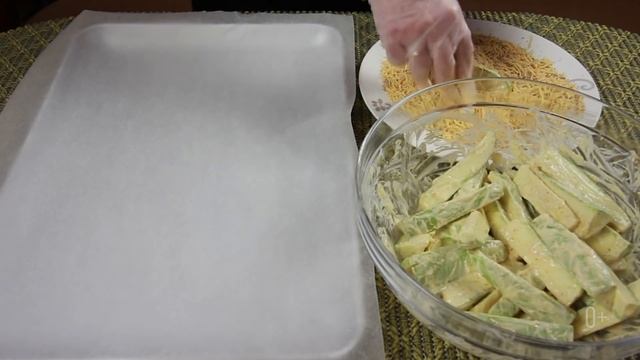 Хрустящие палочки из кабачков в сырной панировке | простой рецепт закуски