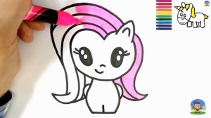 Как нарисовать МИЛУЮ ПОНИ / Раскраска МОЙ МАЛЕНЬКИЙ ПОНИ /  How to draw My Little Pony