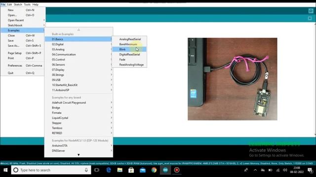 How to program nodemcu - esp8266 in Arduino IDE - Simple LED blink project