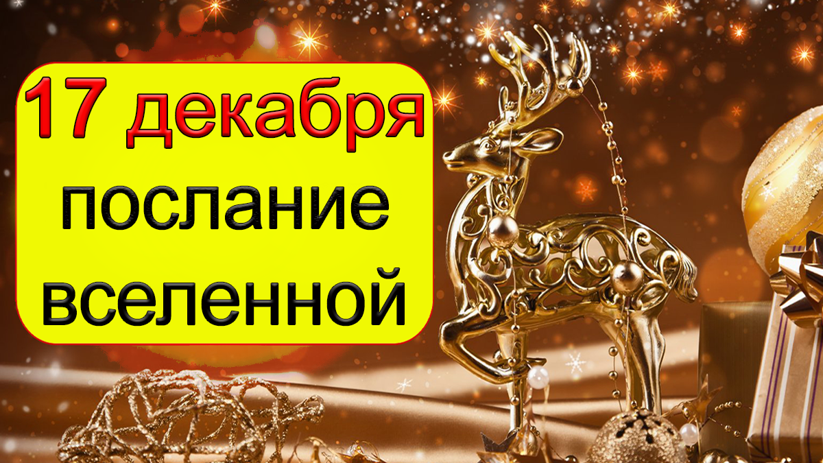ПОСЛАНИЕ ВСЕЛЕННОЙ НА 17 декабря.