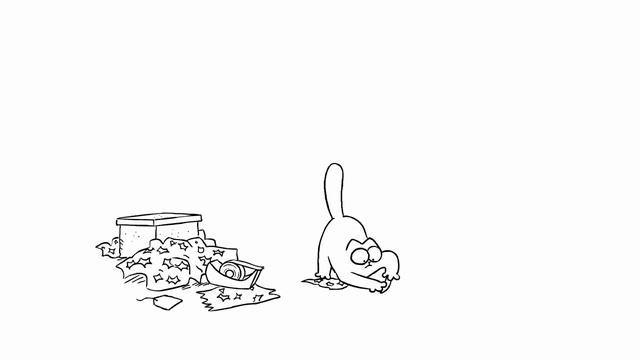 Кот Саймона. Клейкая лента. Серия 13
Sticky Tape - Simon's Cat