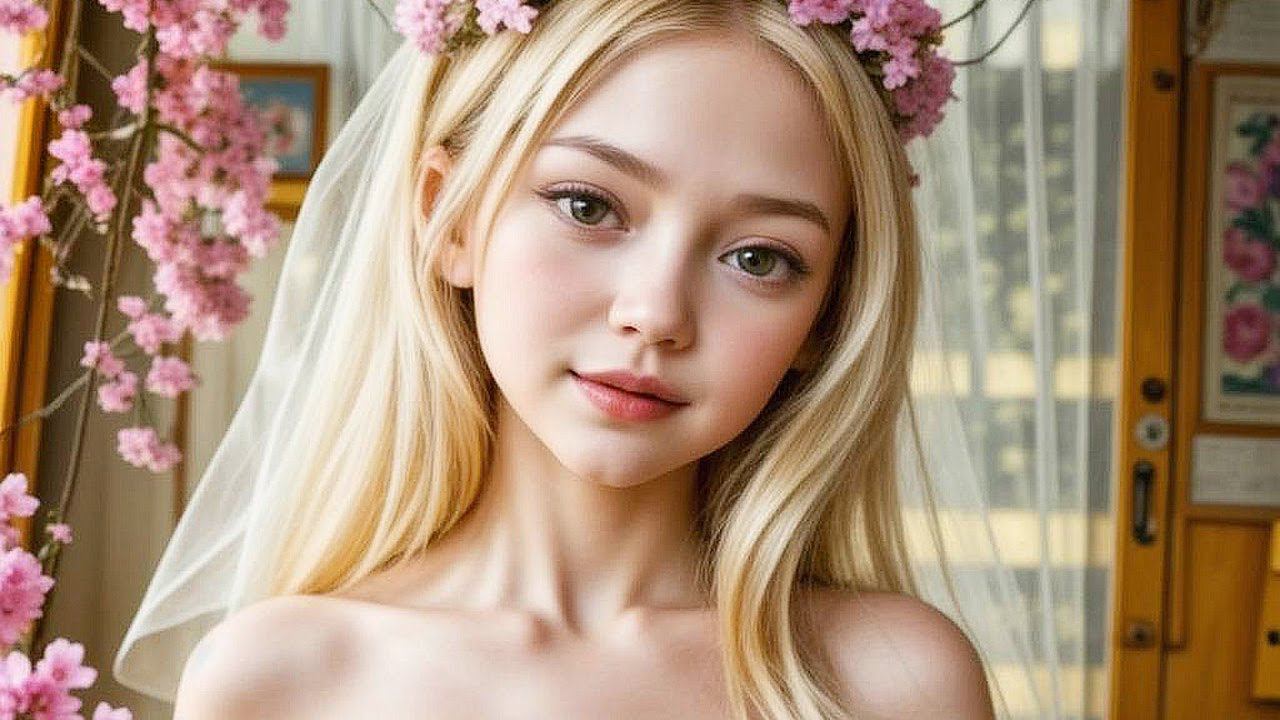 Cute Ai Young Girls Surrounded By Flowers