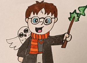 Как нарисовать Гарри Поттера