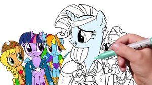 Coloring Pages MY LITTLE PONY | How to draw My Little Pony easy | Simple Drawing Tutorial Art | MLP
