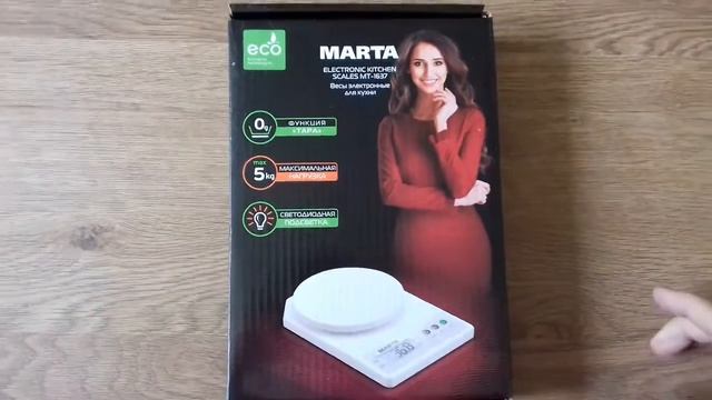 Обзор электронных кухонных весов MARTA MT-1637. смотреть онлайн