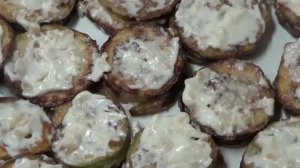 Жареные кабачки с чесноком и майонезом