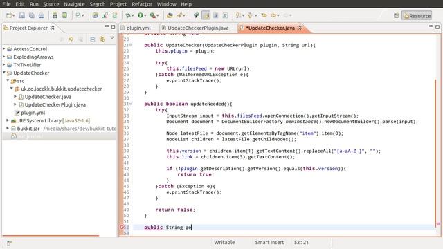 Java Bukkit Plugin Tutorial: Update Checking [part 02] смотреть онлайн