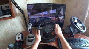 Можно ли использовать игровой руль на пружине в автосимуляторе? - Нет. Speedlink sl-6684-sbk