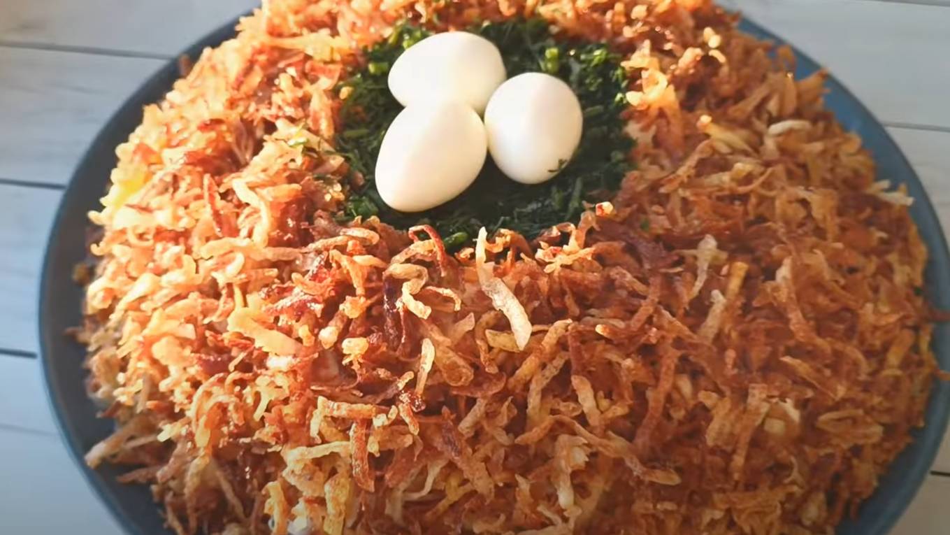 Салат 🥙 ГНЕЗДО ГЛУХАРЯ 🥙 Лучший Праздничный салат👍 смотреть онлайн