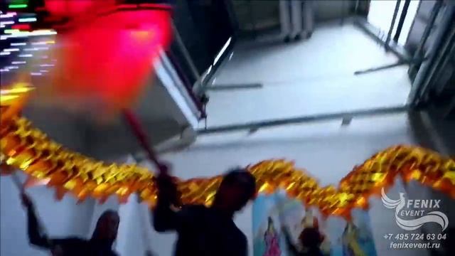 Заказать танец китайского дракона на праздник и новый год - китайское шоу в Москве светящийся драко