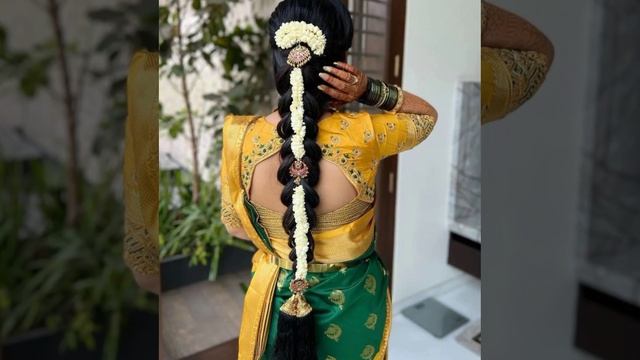 South Indian Braided Hairstyle For Wedding #hairstyle #ytshorts #shorts #viral