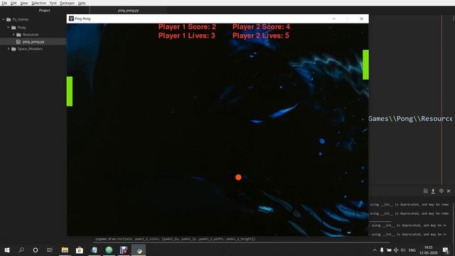 Python Ping Pong Game using Pygame смотреть онлайн