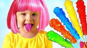 Bad Clown steals Lollipops! Bad Baby with Tantrum and Crying, Learn Colors with Finger Family Song