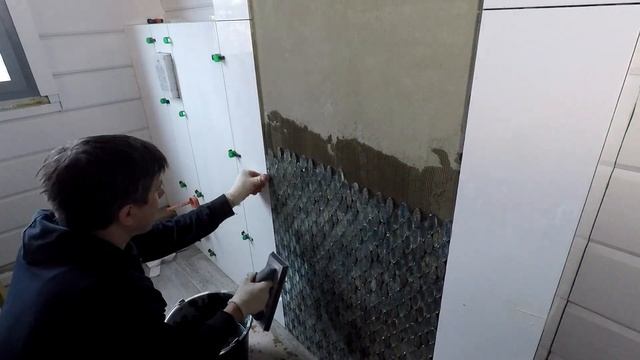 Сочетание плитки и мозаики+способ укладки. смотреть онлайн