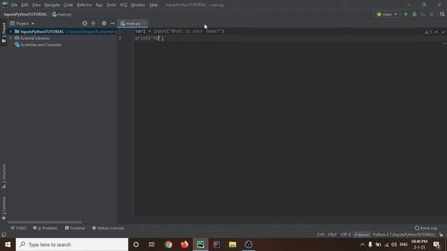 Python Tutorial | Input Mini Project in | #python