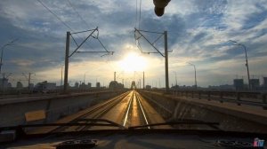 На поезде через Днепр в кабине машиниста