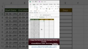 Calculate date difference in excel ?? #dateexpire #daredifferent #darecompleted #datesvalidation