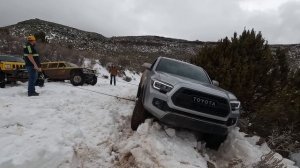 Wild Winter Sends Toyota Tacoma Hanging Off The Edge!